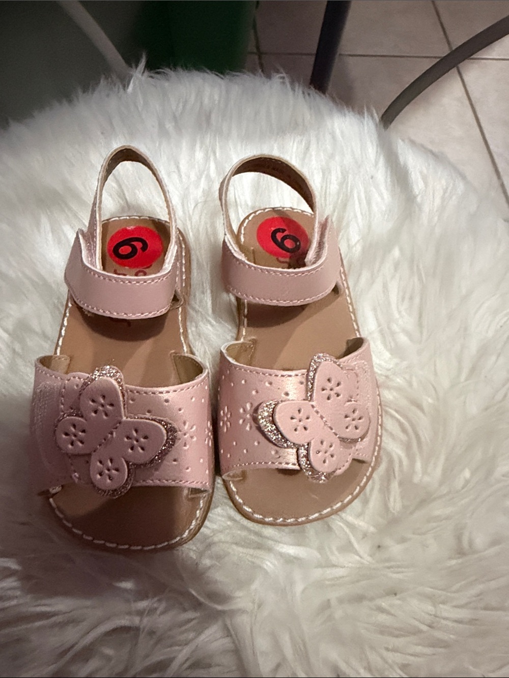 Rachel Shoes Pink Butterfly Toddler Sandals